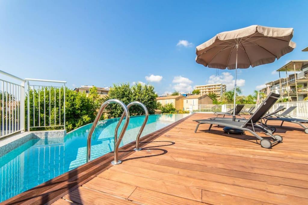 A7- 2 Bdr Sea & Mountain View - Ac, Parking, Pool & Terrace Apartment Antibes Exterior photo
